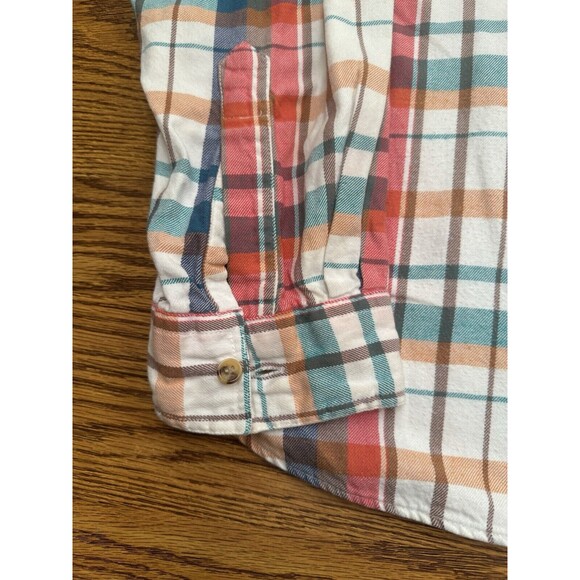 Collectif Plaid Button Up Men's XL Colorful 100% Cotton Single Needle Tailoring - Picture 2 of 10